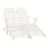 vidaXL Garden Chair White Fir Wood 2-seater Ergonomic Adirondack Chair - White - 2 of 4