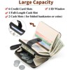 BEAFUP Womens Wallet,RFID Blocking Floral Leather Card Holder,Bifold Long Ladies Wallet with Zipper Pocket for Daily Use & Travel - 2 of 4