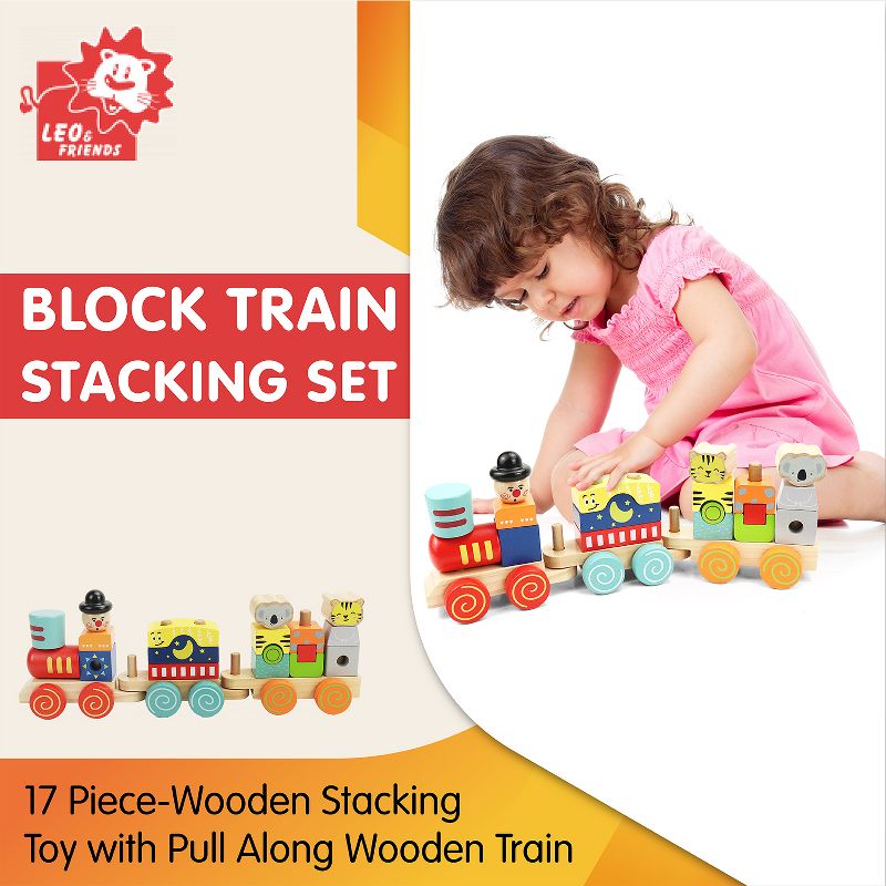 Leo & Friends Block Train Stacking Set, 2 of 8