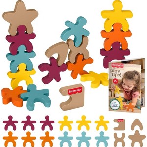 16-Piece Wooden Shape Stacking Toy with Montessori Certification, Learning Activity for Kids Ages 2+ - 1 of 4