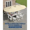 15FT Large Patio Umbrella with Lights, 36 Lights Double-Sided Patio Umbrella with Weighted Base for Poolside Garden Backyard - 4 of 4