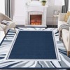 coucheta Area Rug, Gray Washable Rug, Bordered Entryway Rug, For Home Modern Bedroom Rug, Non-Slip Low Pile Carpet, Foldable Kitchen Rugs - 3 of 4