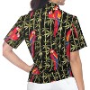 LA LEELA Women's Button Down Short Sleeve Summer Vacation Blouses Surfing Blouse Holiday Club Aloha Party Tops Hawaiian Shirts - 2 of 4