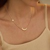 Dainty Gold Pendant Necklace, Tiny Love Heart Star Leaf Pendant, Simple Everyday for Women - 4 of 4