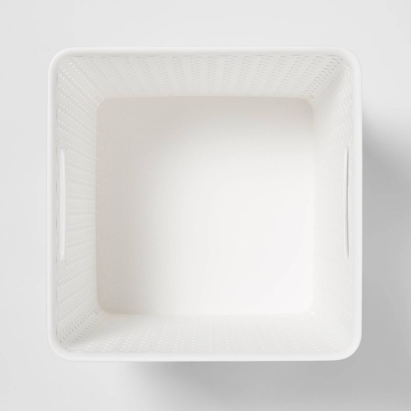 Y-Weave 11&#34; Cube Decorative Storage Basket White - Room Essentials&#8482;, 4 of 6