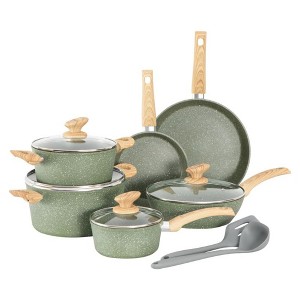 Nebula Vortex Dishwasher Safe Nonstick Granite Cookware Set - 1 of 3