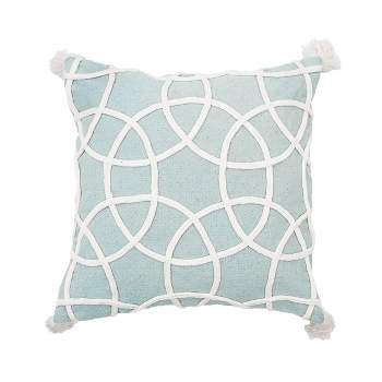 C&F Home 18" x 18" Lily Seaglass Geometric Throw Pillow