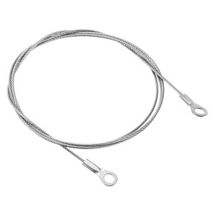Unique Bargains Stainless Steel Lanyard Cable Eyelets Ended Security Wire Rope Silver 10 Pcs - 1 of 4