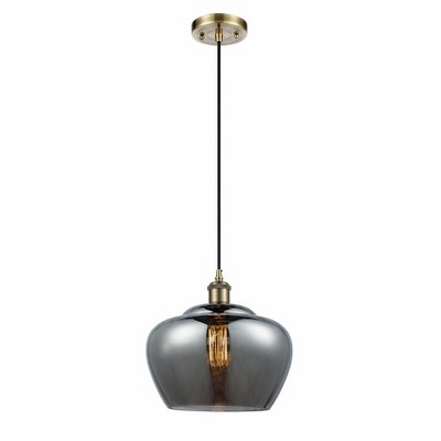 Fenton - 1 Light Cord Hung Mini Pendant In Industrial Style-11 Inches Tall and 11 Inches Wide