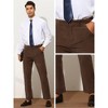 Lars Amadeus Men's Slim Straight Flat Front Work Office Corduroy Trousers - image 4 of 4