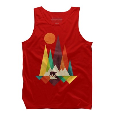 Men's Design By Humans Mountain Bear By radiomode Tank Top