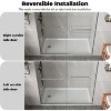 Frameless Shower Door, Sliding Glass Doors with 5/16" (8Mm) Clear Tempered Glass, Shower Door with Stainless Steel Handle for Walk In Shower - 3 of 4