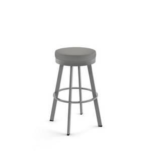Amisco Swice Upholstered Barstool Gray: 30" Height, Polyester, Steel Frame, Spot Clean - 1 of 4
