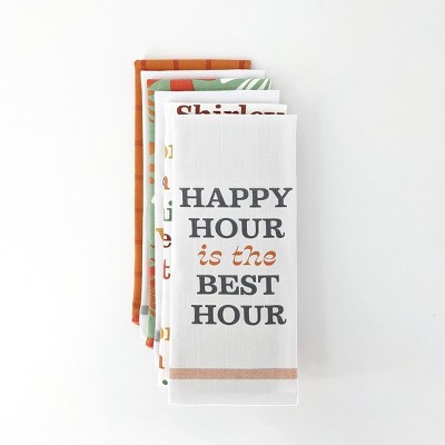 6ct Bar Towels Happy Hour is the Best Hour - Bullseye's Playground™