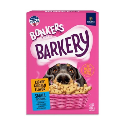 Bonkers Barkery Small Breed Crunchy Dog Treats with Chicken Flavor - 24oz