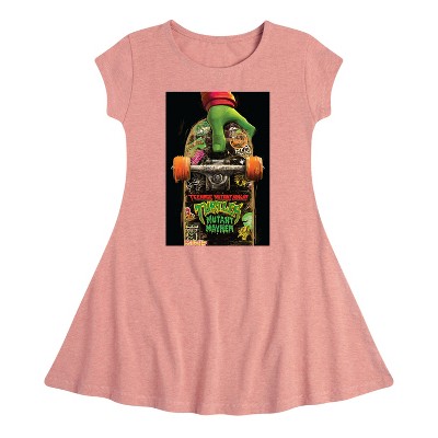 Girls' - Teenage Mutant Ninja Turtles - Mutant Mayhem Fit & Flair Cap Sleeve Dress
