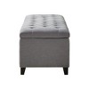 CAVINAS 49" Tufted Storage Ottoman Bench,Footstool with Espresso Birch Legs and Soft-Close Lid,Storage Bench for Bedroom,Living Room,Entryway - 4 of 4