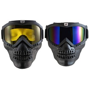 2 Pairs of Birdz Eyewear SKULLBIRD Safety Goggles with Blue, Yellow Lenses - 1 of 3