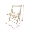 FONTOI Chair Set of 2, Portable Slatted Chairs Set of 2 with Curved Backs, 2-Piece Folding Chairs for Party Kitchen, Brown, 17.32"*31.1"*19" - 2 of 4