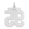 Black Bow Jewelry Sterling Silver, Jersey Collection, Large Number 95 Pendant - 3 of 4