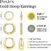Small Sterling Silver Huggie Hoop Earrings Set for Women, 14K Gold Plated Hoops Stacks for Multiple Piercings - 3 of 4