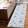 Washable Vintage Floral Print Living Room Rugs, Retro Accent Non Slip Large Carpet for Bedroom Home Office - 3 of 4