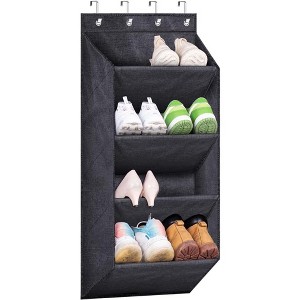 Space-Saving Over-The-Door Organizer with Deep Pockets - Narrow Profile Hanging Rack Stores Boots & Shoes in Minimal Closet Space - 1 of 4