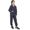 EVERYDAY KIDS Girls Navy Zip-Up Hoodie – Soft Fleece Jacket with Hood – All-Season Kids Sweatshirt for School, Play, or Layering - 4 of 4