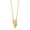 Pompeii3 1/2Ct Heart Shape Emerald & Diamond Pendant 10k Gold Women's Necklace Lab Created - 2 of 4