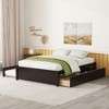 Full Size Platform Bed with Twin Size Trundle and Two Drawers - 4 of 4