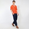 Campus Sutra Men Men's Tangerine Orange Oversized Geometric Shirt - 4 of 4