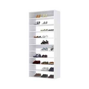 HOMLUX 10-Tier Shoe Tower Footwear Organizer with 10 Shelves,White - 1 of 4