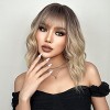 Jessie's Wig 14Inch Bob Wig With Bangs Synthetic Hair Gradient Blonde1 Pc/Pack - 3 of 4