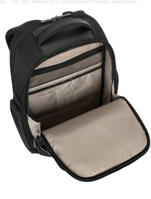 Targus 15–16” Mobile Elite Checkpoint-friendly Backpack, Black : Target