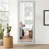 Lirago 64" x 21" Solid wood brushed Rectangle full body mirror with Scratch Resistant Aluminum Alloy Frame with bracket White - 2 of 4