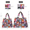 Wrapables Large & Small Foldable Nylon Reusable Shopping Bags (Set of 2), Dog Party - 2 of 4