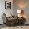 22" Contour Table Lamp Ivory: Ink+Ivy Mid-Century Modern, Nightstand Ceramic Lamp with Drum Shade - 4 of 4
