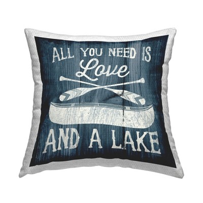 Stupell Industries Love & Lake Canoe Phrase, 18 x 18