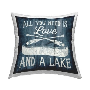 Stupell Industries Love & Lake Canoe Phrase, 18 x 18 - 1 of 3
