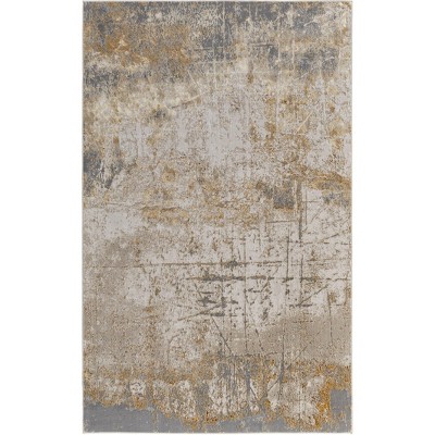 Aura Modern Abstract Ivory/Brown/Gray Area Rug