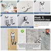 Munora 8-Piece Heavy Duty Wall Hooks - 42LB Max Weight, Stainless Steel Self-Adhesive Hangers for Bathroom, Kitchen & Home Organization - 3 of 4