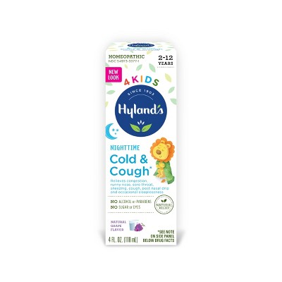 Hyland's 4 Kids Cold & Cough Nighttime Syrup - Grape - 4 fl oz