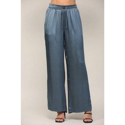 Women's Wo's Satin Slate Wide Leg Pant - Fate