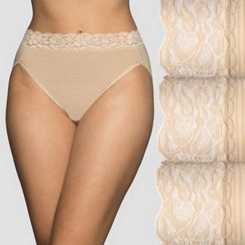 Vanity Fair Womens No Pinch No Show Seamless Hipster 3-Pack 18418 -  NAVY/DAMASK/CHOCOLATE - 8