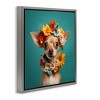 Stupell Industries Floral Chihuahua Portrait, 18" x 18" - 3 of 4