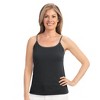 Collections Etc Comfy Adjustable Spaghetti Strap Cami with Built-In Bra - 2 of 4