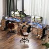 Aheaplus Reversible L Shaped Computer Desk with Fabric File Drawers - 3 of 4