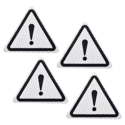 Unique Bargains High Visibility Washable Warning Safety Reflective Stickers 4 Pcs