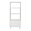 70" Waves Coastal Bookcase with Storage Cabinet Glossy White - Treasure Trove Accents - 4 of 4