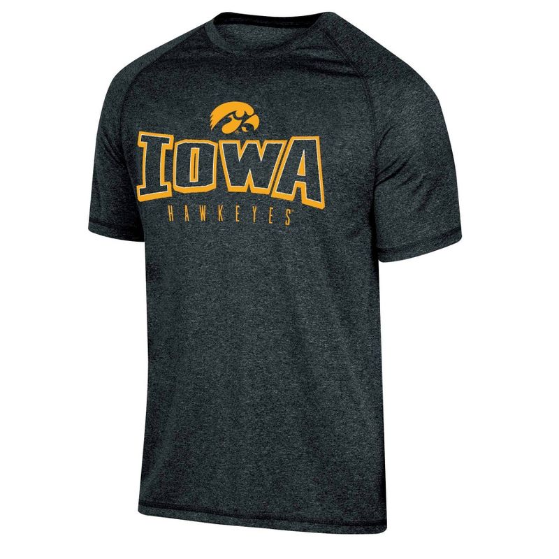 NCAA Iowa Hawkeyes Men's Poly Heathered T-Shirt, 1 of 4